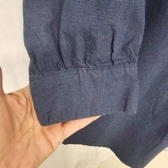 Falls Creek Blue Chambray Dress Minimalist Boho Lagenlook Short Dress M - Picture 5 of 14